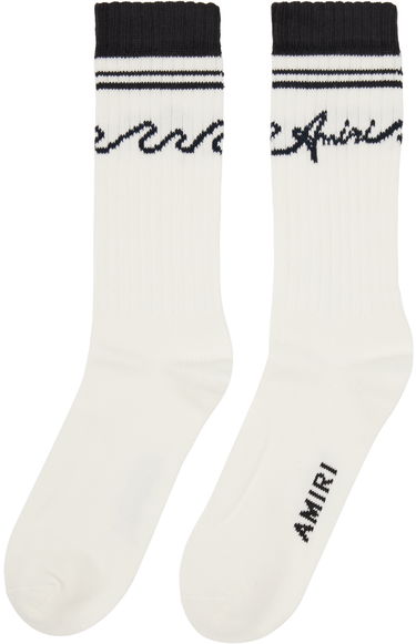 Sokker AMIRI White & Black '' Wave Socks Hvid | AMACSK1010, 1