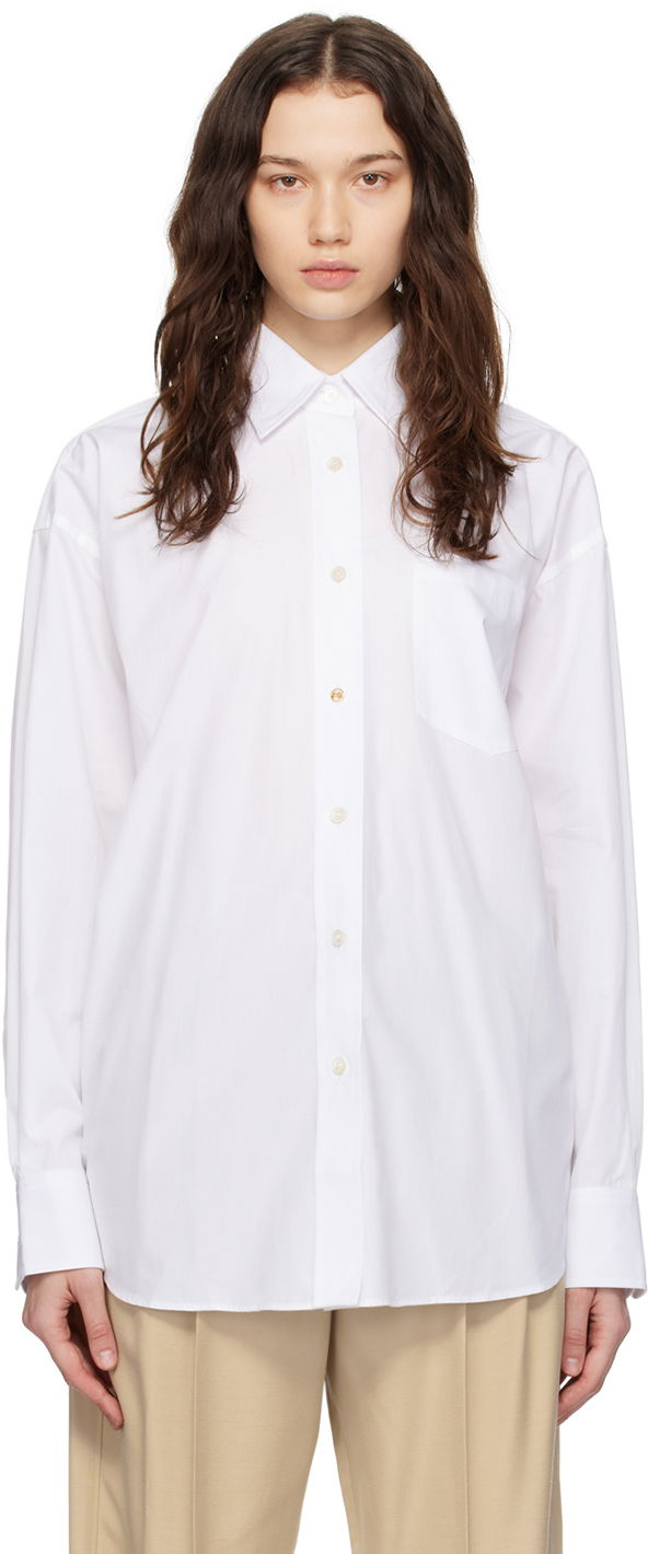 Skjorte Stella McCartney Stella McCartney Oversized  Shirt Hvid | 6200443CU100, 0