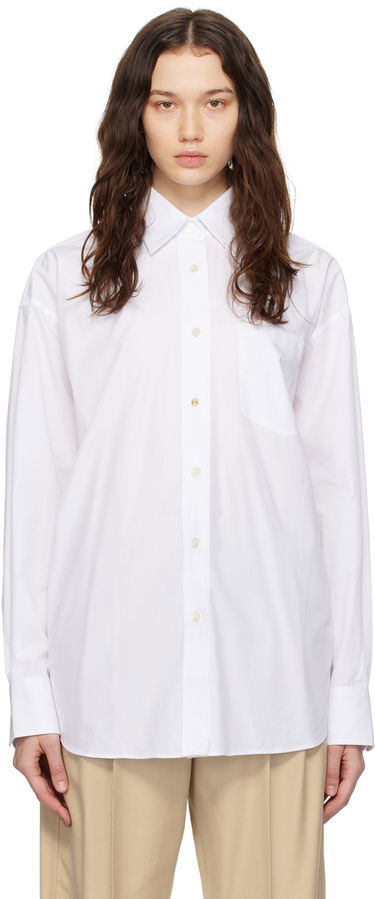Skjorte Stella McCartney Stella McCartney Oversized  Shirt Hvid | 6200443CU100, 0