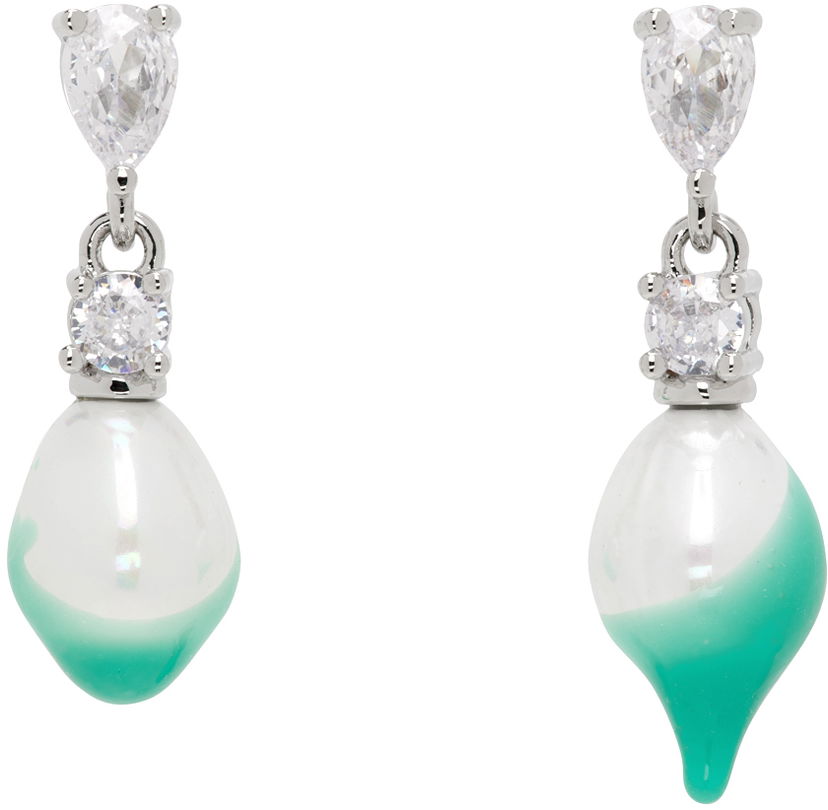 Øreringe Ottolinger Ottolinger Pearl Dip Earrings Turkis | 2501210