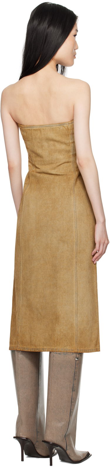 Kjole Diesel Denim Midi Tube Dress Brun | A15899 0AJET, 2