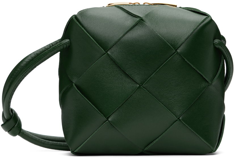 Håndtaske Bottega Veneta Mini Camera Bag Grøn | 701915VCQC2