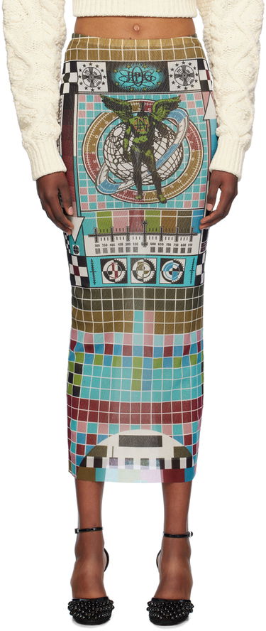 Nederdel Jean Paul Gaultier Gaultier Printed Maxi Skirt Blå | 24/31-F-JU126-T569-5090, 0