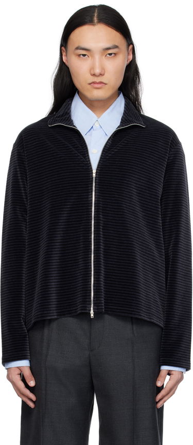 Sweater OUR LEGACY Our Legacy Shrunken Full-Zip Track Jacket Sort | M4243SPS, 0