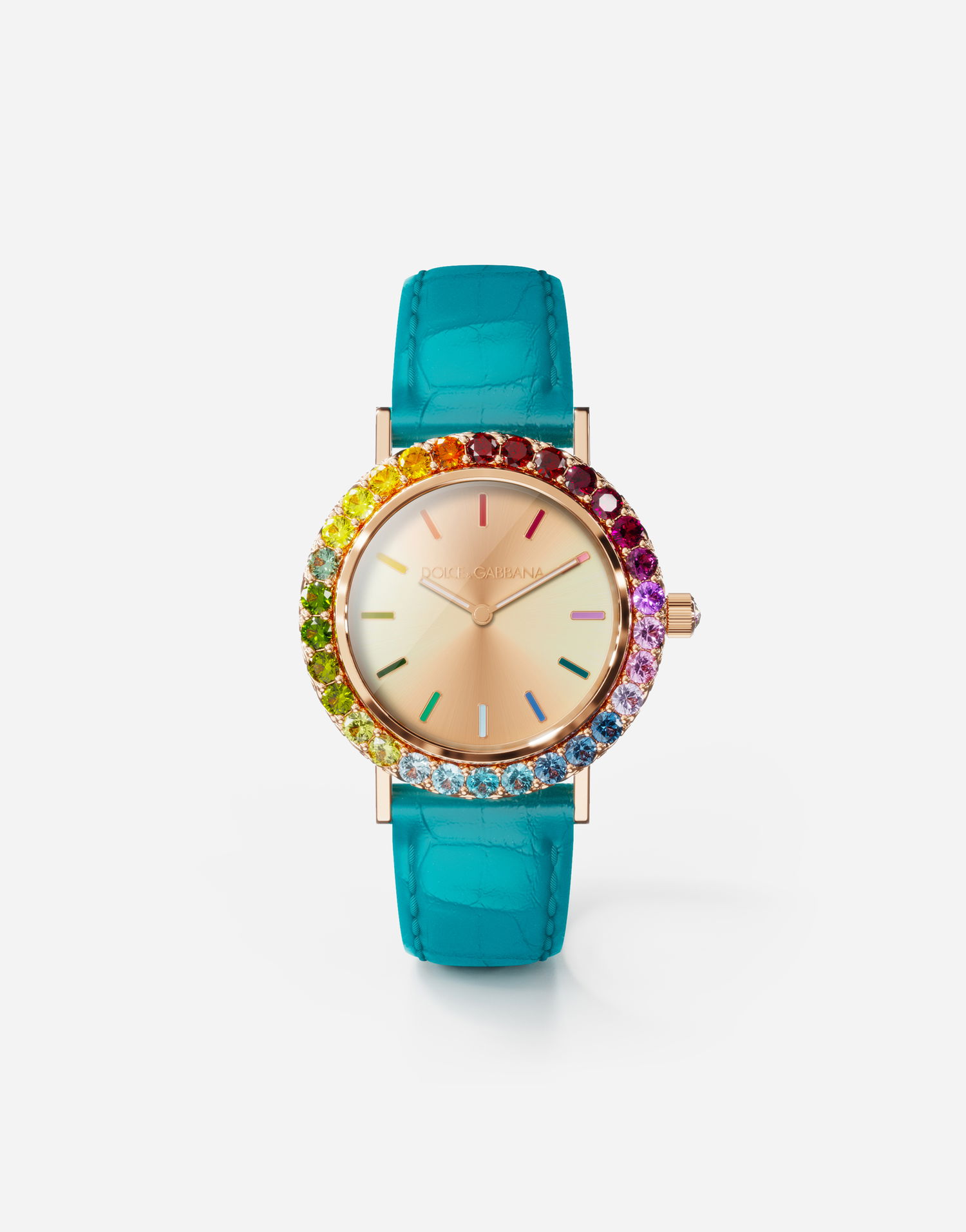 Ur Dolce & Gabbana Dolce & Gabbana Iris Watch with Multi-colored Gems Turkis | WWLB2GXA1XAB0025, 0