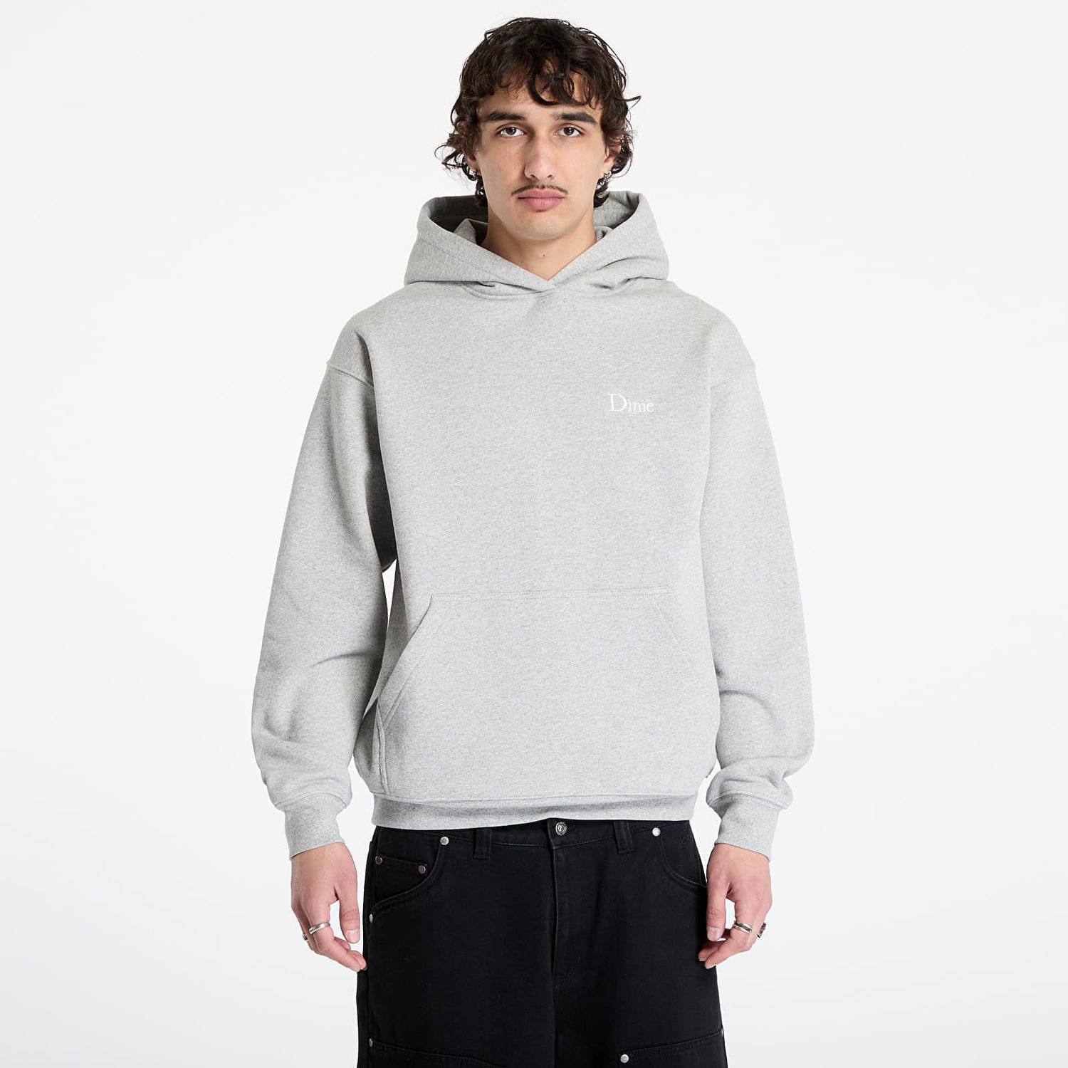 Sweatshirt Dime DIME Classic Small Logo Hoodie Grå | DIME2SP2533GRY, 0