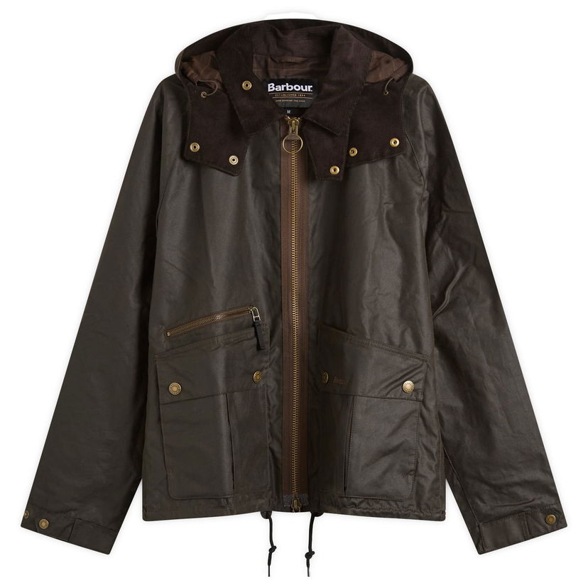 Jakke Barbour Re-Engineered Bardon Spey Wax Jacket, Size Large Grøn | MWX2482OL71