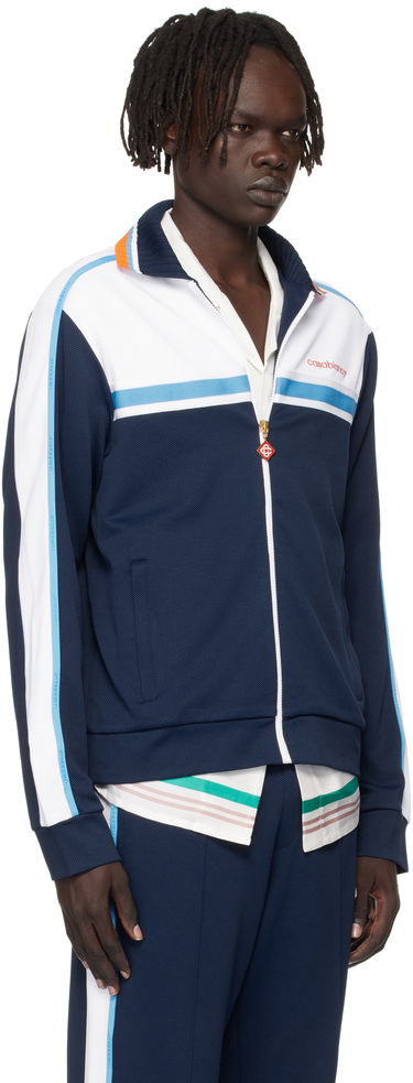 Jakke Casablanca Casablanca Pique Track Jacket Mørkeblå | MPF25-JTP-391-01, 1