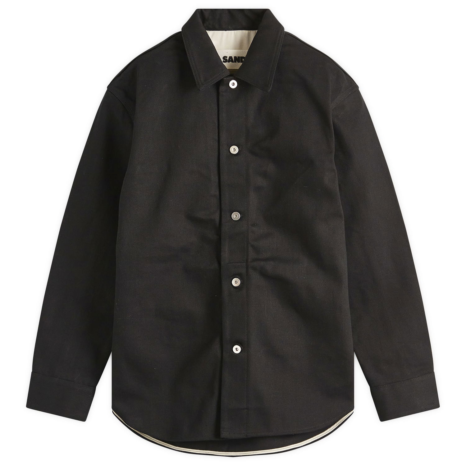 Skjorte Jil Sander Jil Sander Denim Overshirt, Size Large Sort | J23DL0101-J45288-001, 0