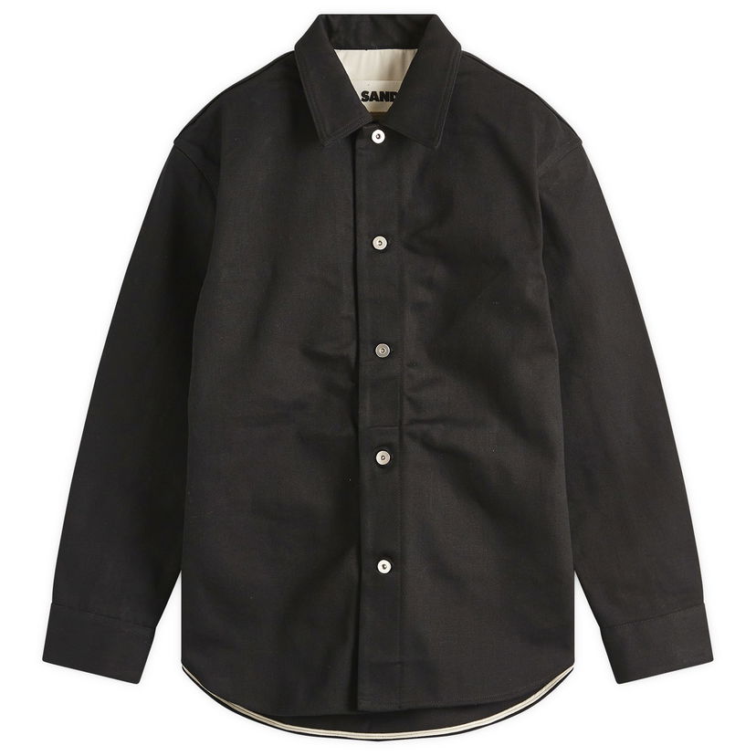 Skjorte Jil Sander Jil Sander Denim Overshirt, Size Large Sort | J23DL0101-J45288-001