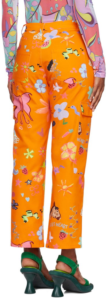Cargo bukser Collina Strada Collina Strada Chason Printed Cargo Pants Orange | XX6293, 2