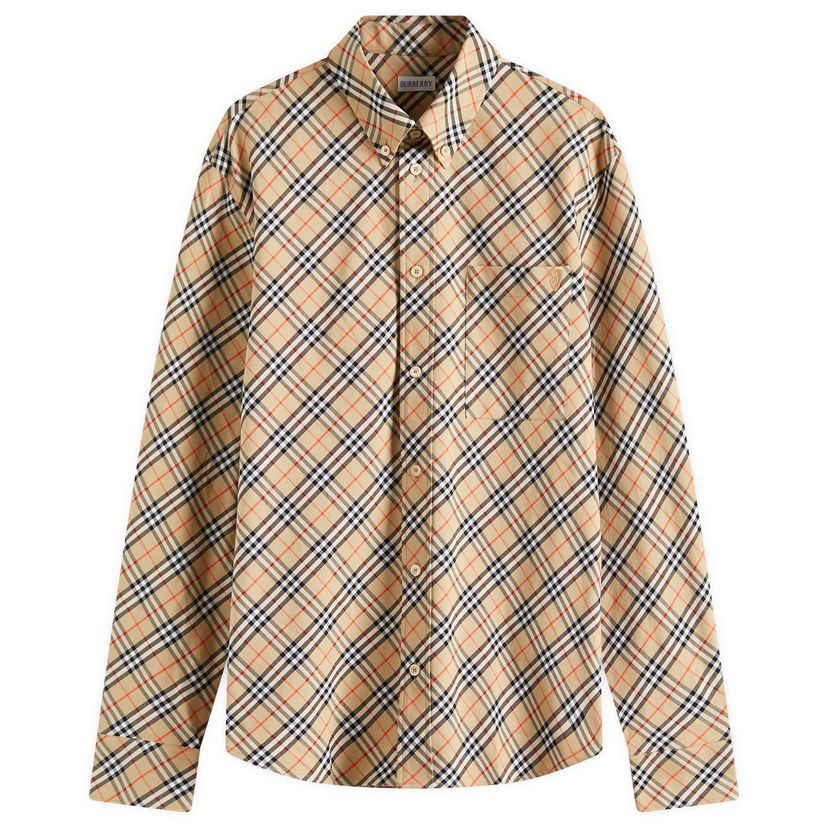 Skjorte Burberry Burberry Check Oxford Shirt, Size Medium Beige | 8104072-B9368