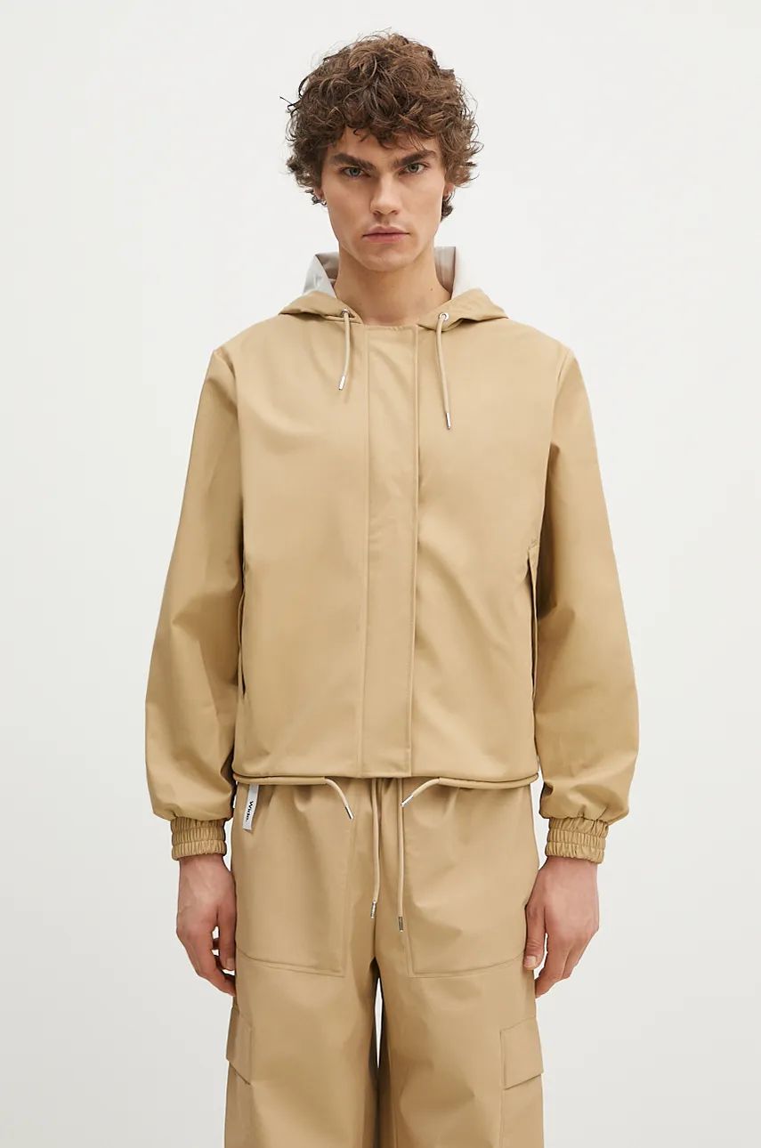 Sweatshirt Rains Hooded Casual Jacket Beige | 18040, 0