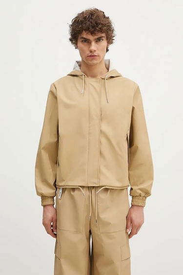 Sweatshirt Rains Hooded Casual Jacket Beige | 18040, 0