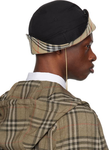 Hat Burberry Burberry Check Brim Gabardine Bucket Hat Beige | 8112364, 2