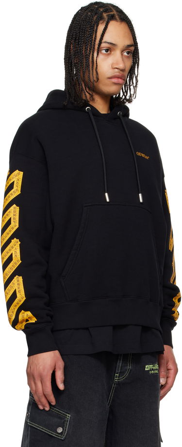 Sweatshirt Off-White Tape Arrow Hoodie Sort | OMBB085S25FLE00J1022, 1