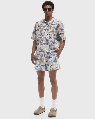 Skjorte Edmmond Studios Holidays Print Short Sleeve Shirt Flerfarvet | 125-10-19010, 2