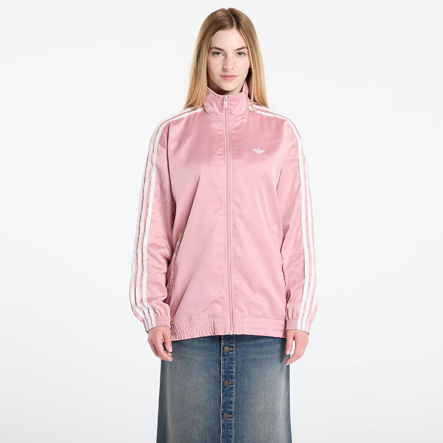 Jakke adidas Originals adidas Originals Satin Firebird Track Top Ruffle Lyserød | KC8812, 0