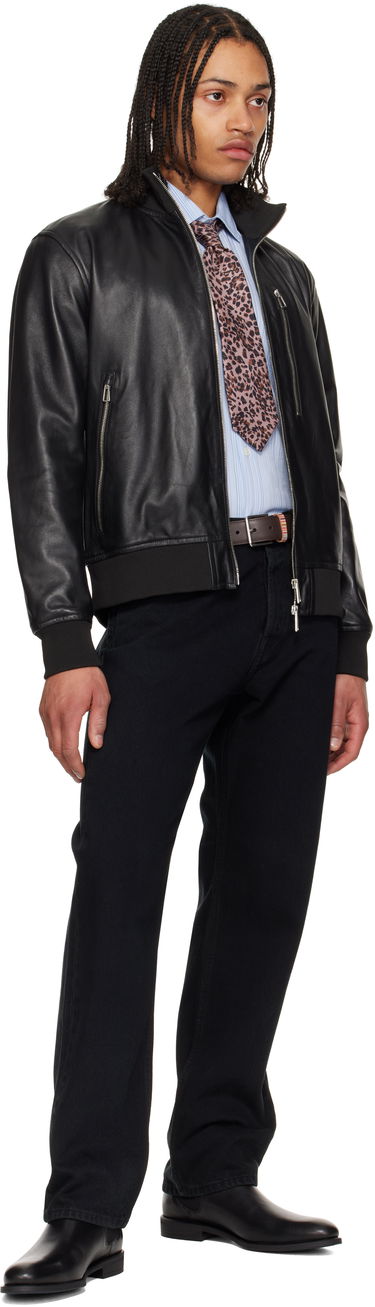 Bælter Paul Smith Paul Smith Signature Stripe Keeper Leather Belt Sort | M1A-4950-BMULKE-66, 2