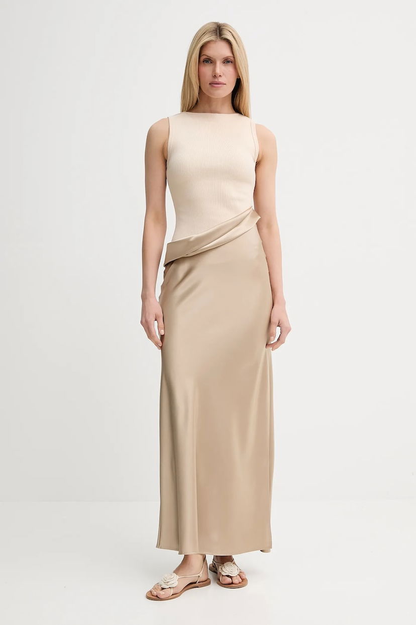 Nederdel Nanushka Nanushka COBEE Maxi Skirt Beige | NW25SSDR21175