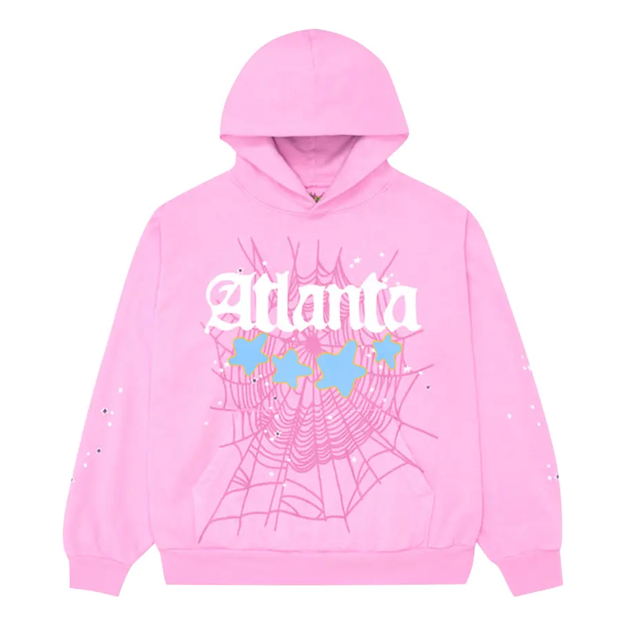 Sweatshirt Sp5der Spider Web Atlanta Hoodie Lyserød | SP5-ATL-HDPIN, 0