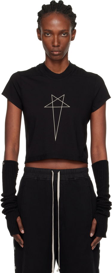 Crop top Rick Owens DRKSHDW Concordians Cropped Small Level T-shirt Sort | DS02E7207 RNEP3, 0