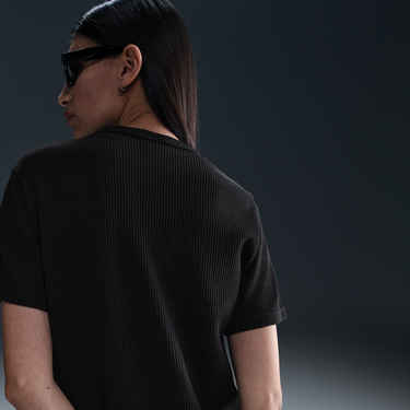 T-shirt Nike Sportswear Chill Waffle Relaxed Fit Short-Sleeve T-Shirt Sort | HJ3838-011, 2