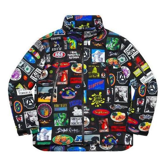 Puffer jakke Supreme Stickers Shell Jacket Flerfarvet | SUP-SS21-421