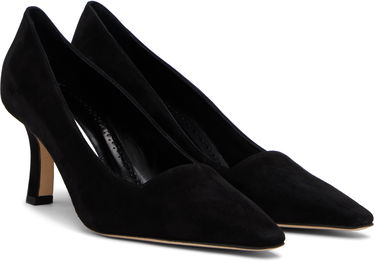 Skopleje Manolo Blahnik Manolo Blahnik Moiralo Suede Heels Sort | 225-1811, 3