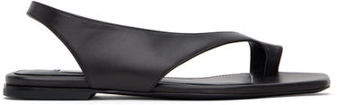 Sneakers og sko TOTEME TOTEME Leather Thong Sandals Sort | 252-WAS0202-LE0131, 0
