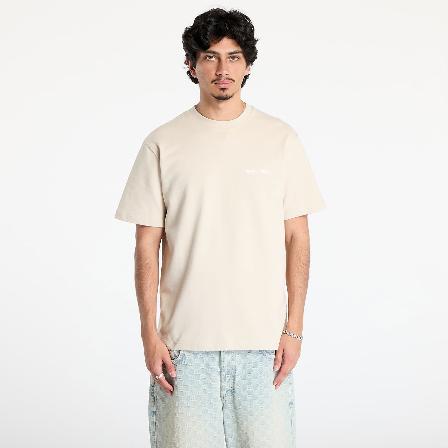T-shirt DAILY PAPER Daily Paper Dias T-Shirt Beige | 2513067, 0