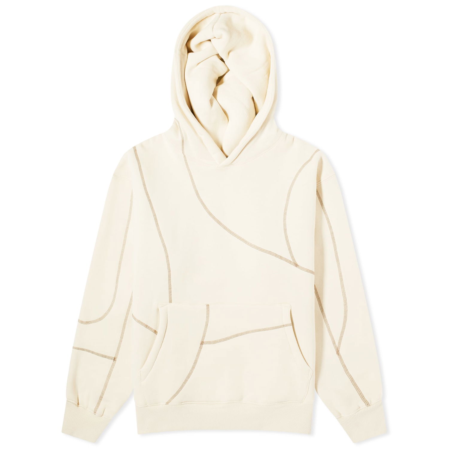 Sweatshirt Pleasures Vein Hoodie "Tan" Beige | P23W032-TAN, 0