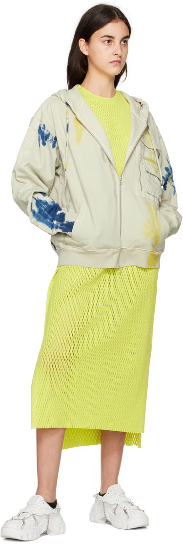 Sweatshirt Feng Chen Wang Feng Chen Wang Tie-Dye Zip Hoodie Beige | FWF14HD05, 3