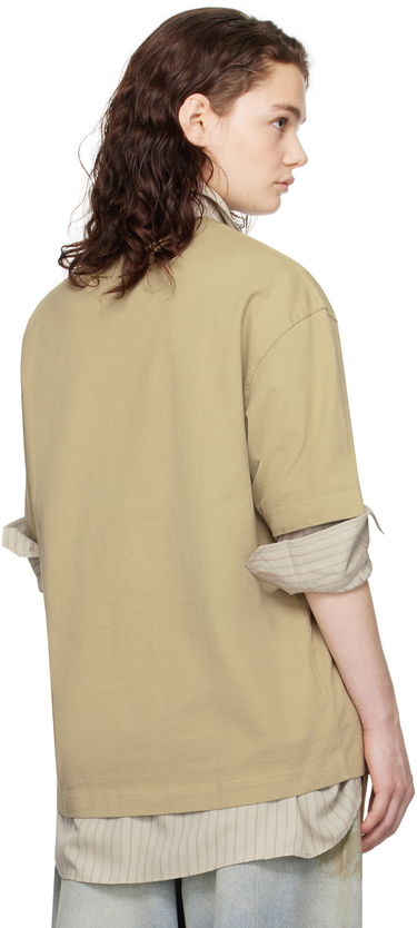 T-shirt Acne Studios Acne Studios Relaxed Fit Logo T-shirt Beige | CL0316-, 2