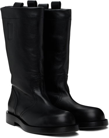 Regnfrakke Ann Demeulemeester Ann Demeulemeester Bente Leather Boots Sort | 2510-M-C32-LT157-099, 3