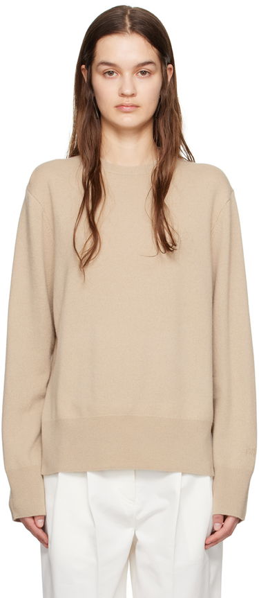 Sweater TOTEME Crewneck Relaxed-Fit Sweater Beige | 242-WRT1734-YA0016, 0