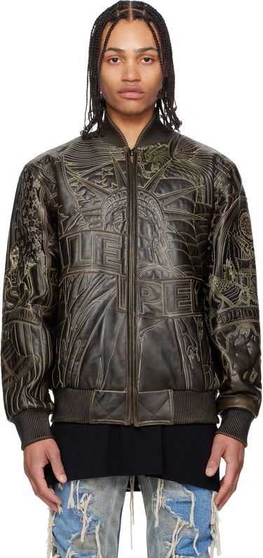 Bomberjakke Who Decides War Who Decides War Pelle Pelle Edition Monument Leather Jacket Brun | 1131480017SS25, 0