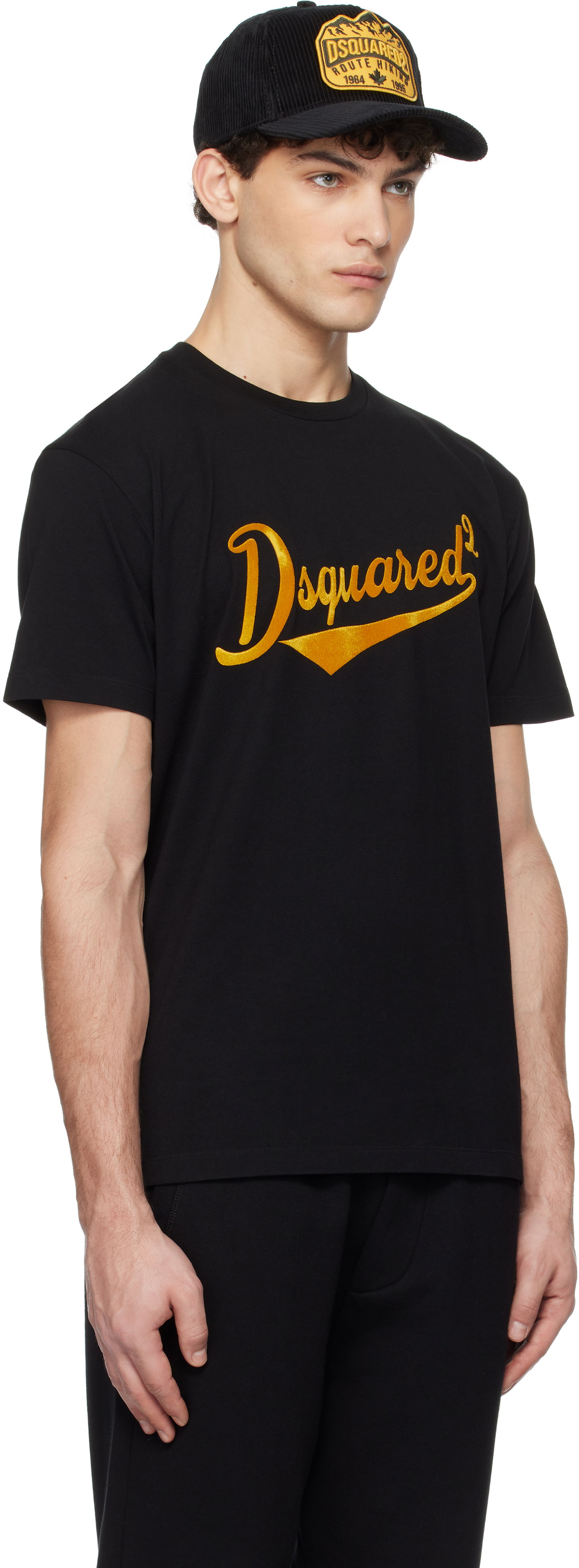T-shirt DSQUARED2 Dsquared2 Cool Fit Velvet Logo T-Shirt Sort | S74GD1394_D20020, 1