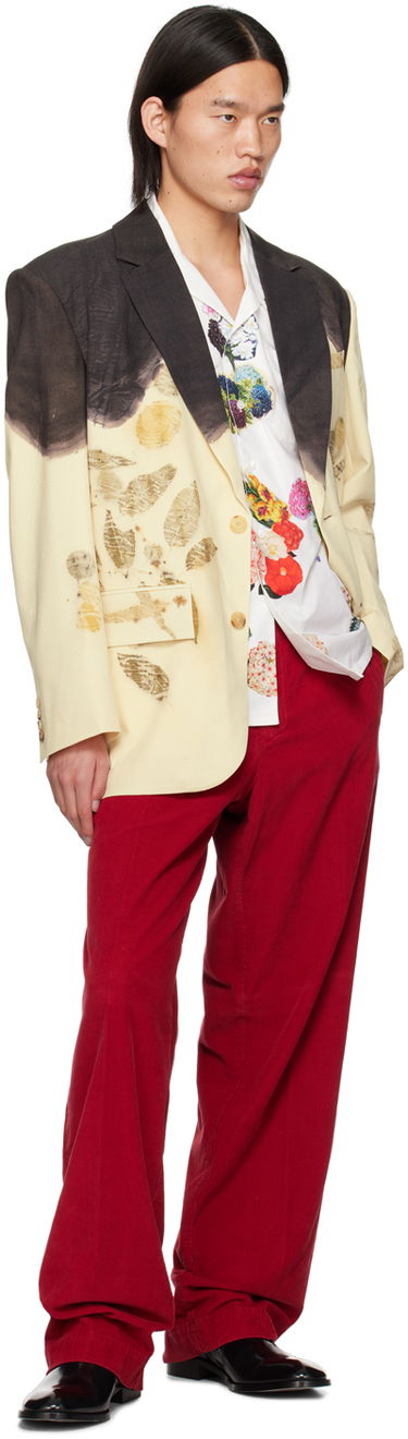 Jakke Feng Chen Wang Feng Chen Wang Plant-Dyed Blazer Beige | FMS17JK11, 3