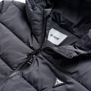 Puffer jakke GUESS Long Puffer Jacket Sort | V4YL05WF3X0-JBLK, 2