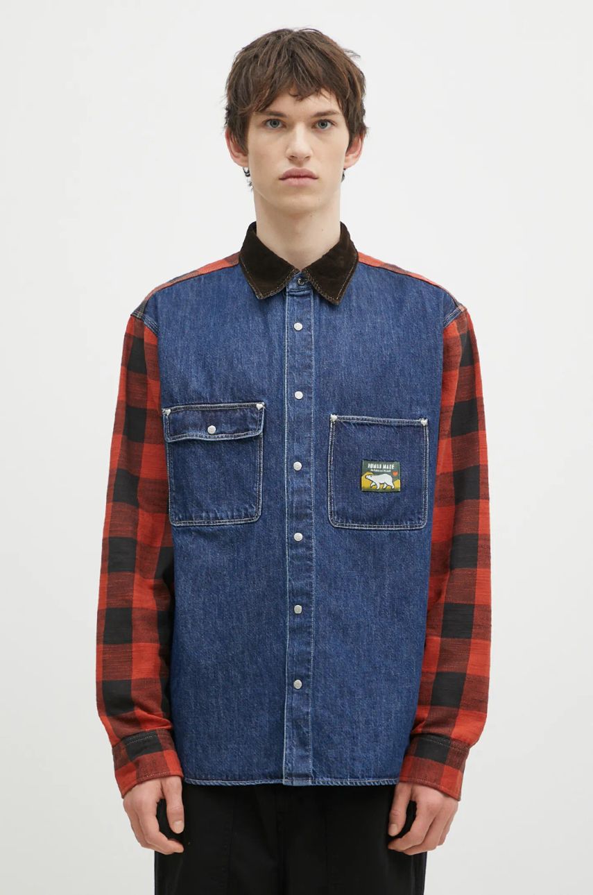 Skjorte Human Made Relaxed Fit Scout Shirt Blå | HM28SH015, 0