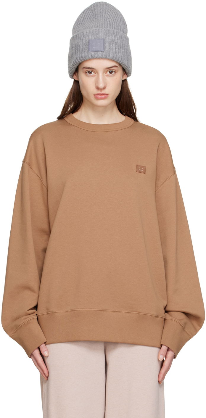 Sweatshirt Acne Studios Crewneck Sweatshirt Brun | CI0072-, 0