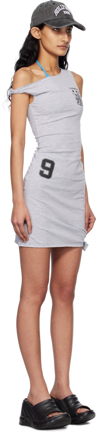 Kjole MISBHV MISBHV Draped Football Mini Dress Grå | 250W818, 1