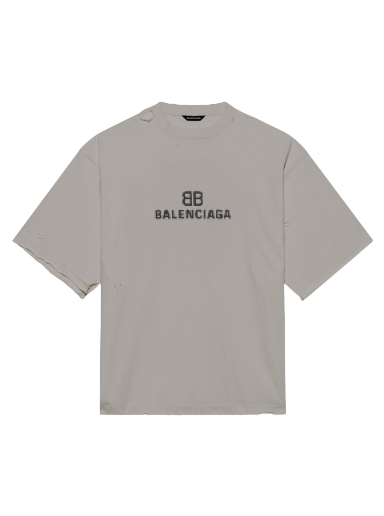 T-shirt Balenciaga BB Pixel Boxy T-Shirt Grå | 651795TKVF58174