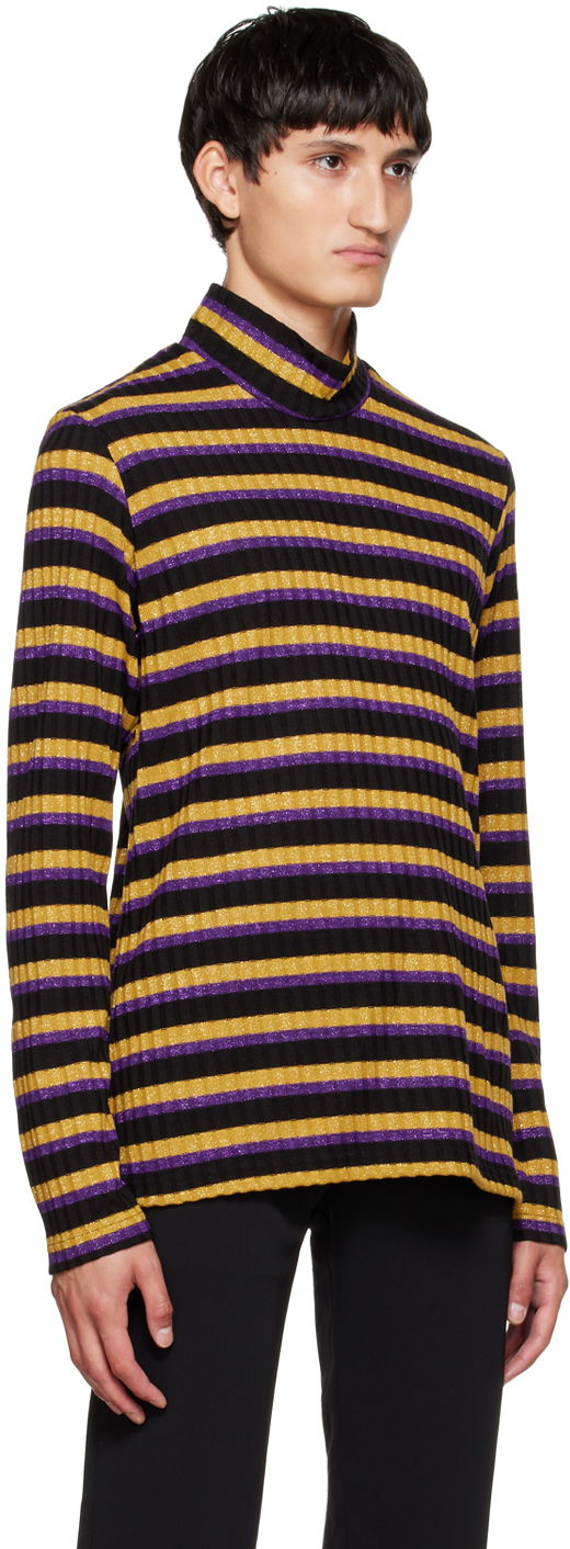 T-shirt Anna Sui Striped Long Sleeve T-Shirt Sort | M722G20, 1