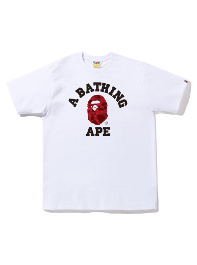 T-shirt BAPE Color Camo College Tee Hvid | 1I80-110-012