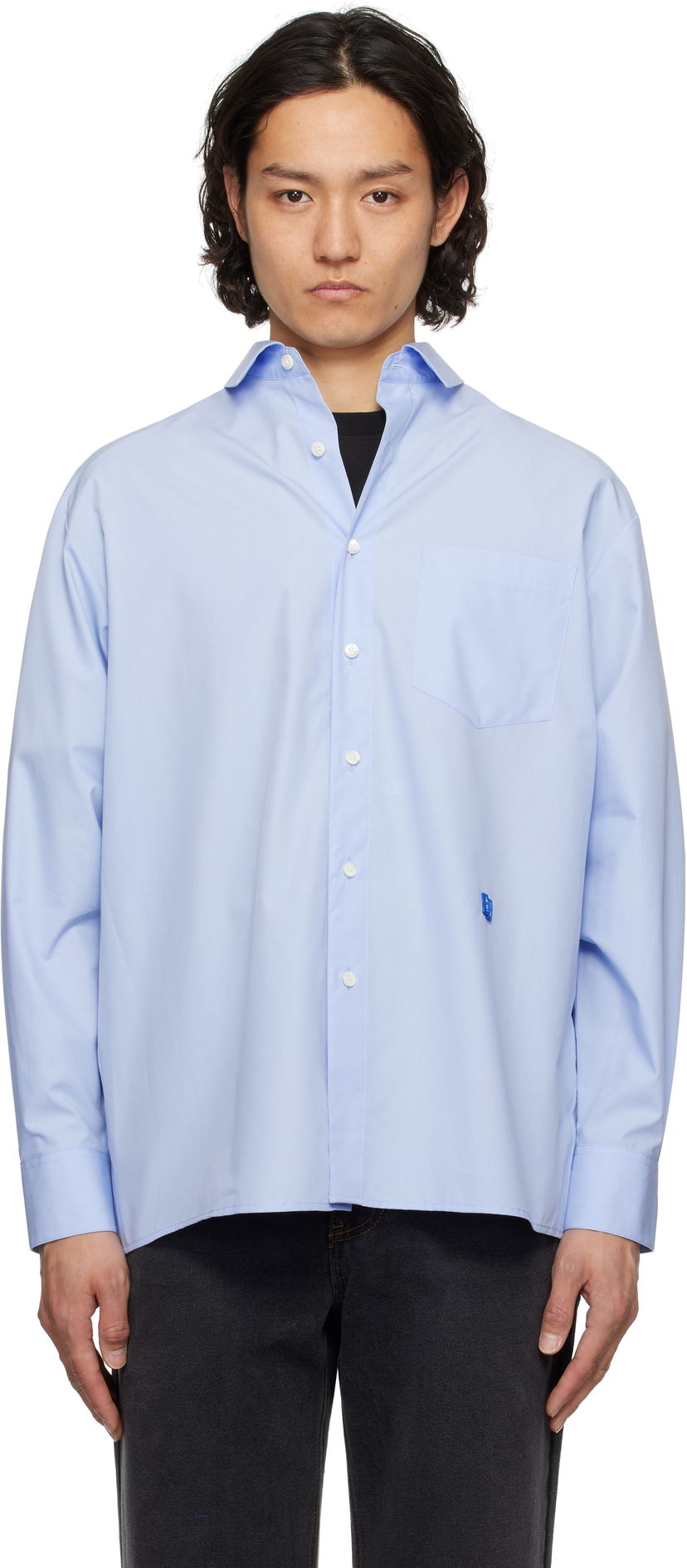 Skjorte ADER ERROR ADER error TRS Tag 01 Shirt Blå | BO42FYSH0101SB