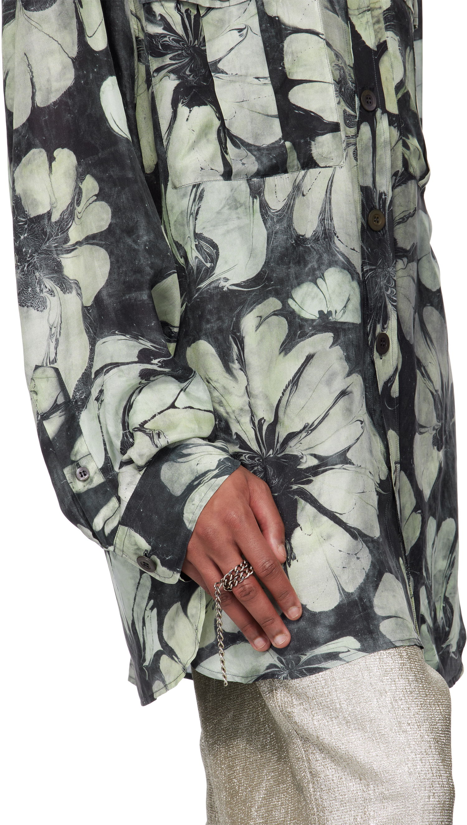 Ring Dries Van Noten Dries Van Noten Curb Chain Ring Metalisk | 251-028216-061, 1