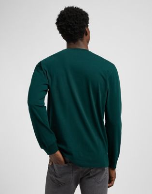 T-shirt Lee Lee Regular Fit Long Sleeve Patch Logo T-Shirt Size XXL Grøn | 112370499, 0