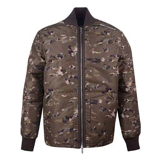 Bomberjakke Converse Printed Camo Mid Stand Collar Down Jacket Grøn | 10018124-A01